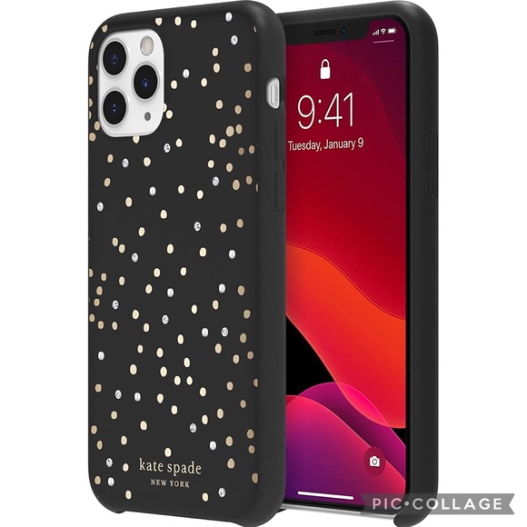 Kate Spade NY Protective Hard Shell Case for Apple iPhone 11 Pro: Dots & Gems - Thumbnail 2